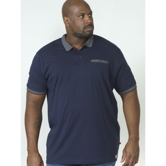 D555 Walker Polo Navy - Поло тениски - мъжки тениски с яка големи размери