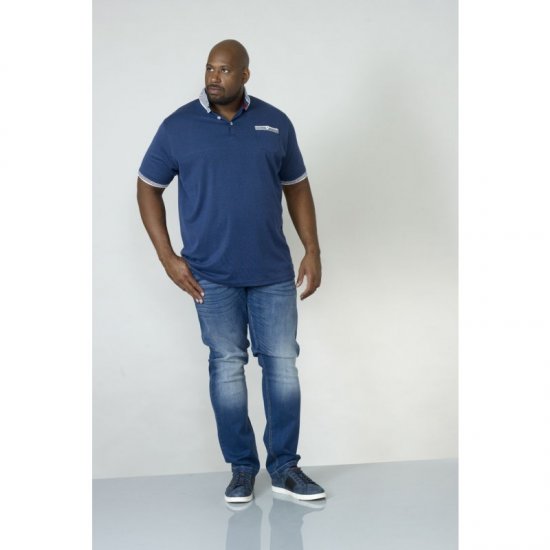 D555 George Polo Navy - Поло тениски - мъжки тениски с яка големи размери