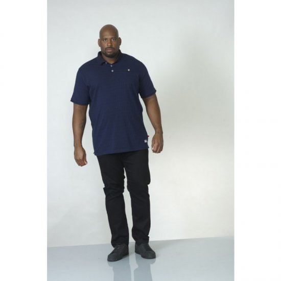 D555 Jerell Polo Navy - Поло тениски - мъжки тениски с яка големи размери