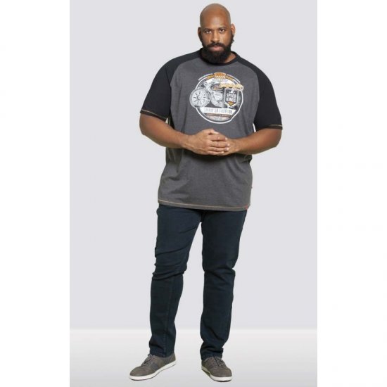 D555 Dallas T-shirt Charcoal - Тениски - мъжки тениски големи размери