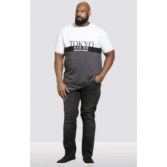D555 Morris T-shirt Charcoal - Тениски - мъжки тениски големи размери