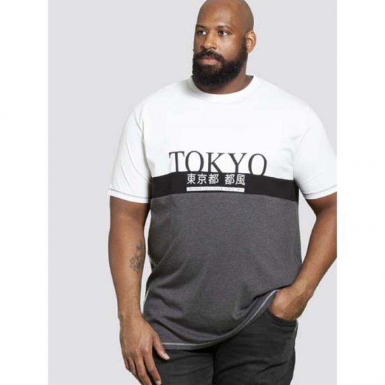 D555 Morris T-shirt Charcoal - Тениски - мъжки тениски големи размери