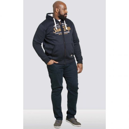 D555 Stockton Hoodie Navy - Суичъри & cуичъри с качулка - мъжки суичъри големи размери