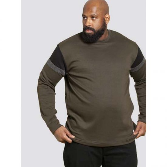 D555 Clermont Sweatshirt Khaki - Суичъри & cуичъри с качулка - мъжки суичъри големи размери