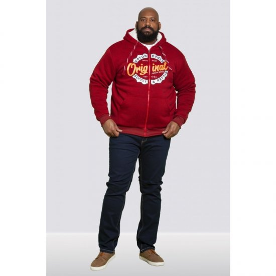 D555 Rylan Hoodie Red - Суичъри & cуичъри с качулка - мъжки суичъри големи размери