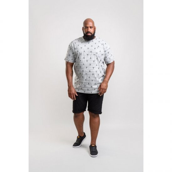D555 Dario T-shirt Grey - Тениски - мъжки тениски големи размери