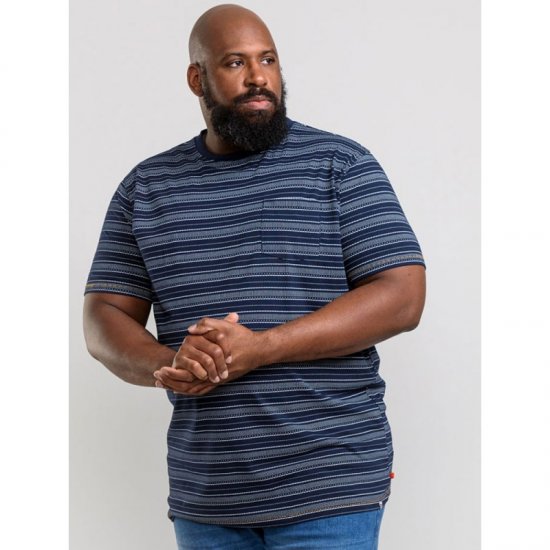D555 Caspian T-shirt Navy - Тениски - мъжки тениски големи размери
