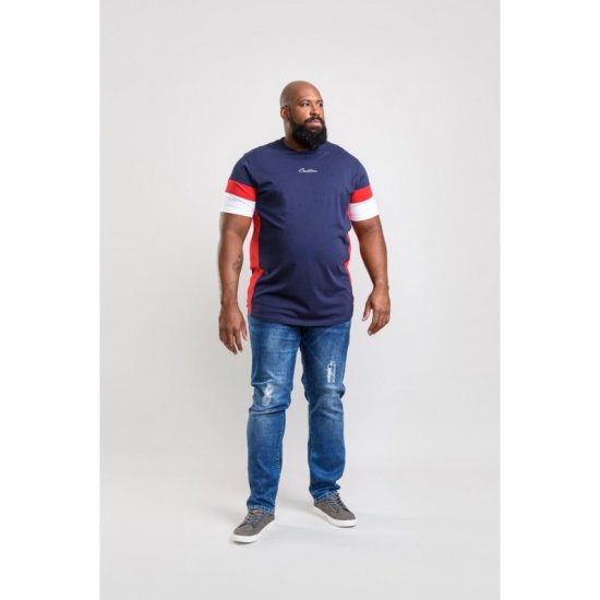 D555 Baker T-shirt Navy - Тениски - мъжки тениски големи размери