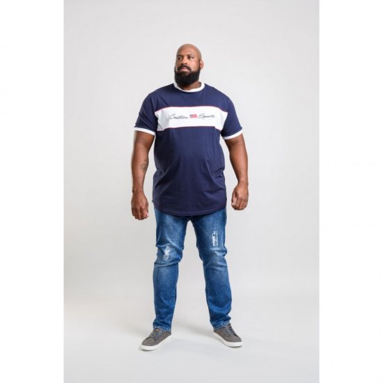D555 Cullen T-shirt Navy - Тениски - мъжки тениски големи размери