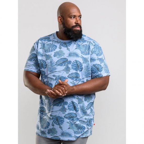 D555 Seymour T-shirt Blue - Тениски - мъжки тениски големи размери