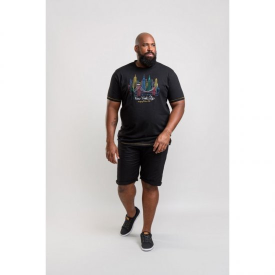D555 Shelby T-shirt Black - Тениски - мъжки тениски големи размери
