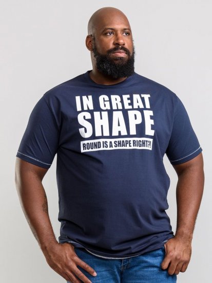D555 Ronald T-shirt Navy - Тениски - мъжки тениски големи размери