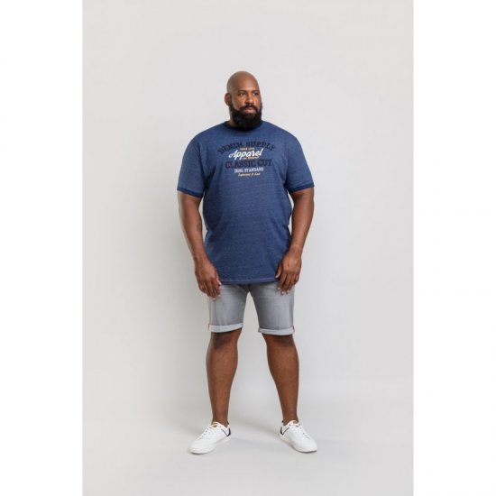 D555 Kody T-shirt Navy - Тениски - мъжки тениски големи размери
