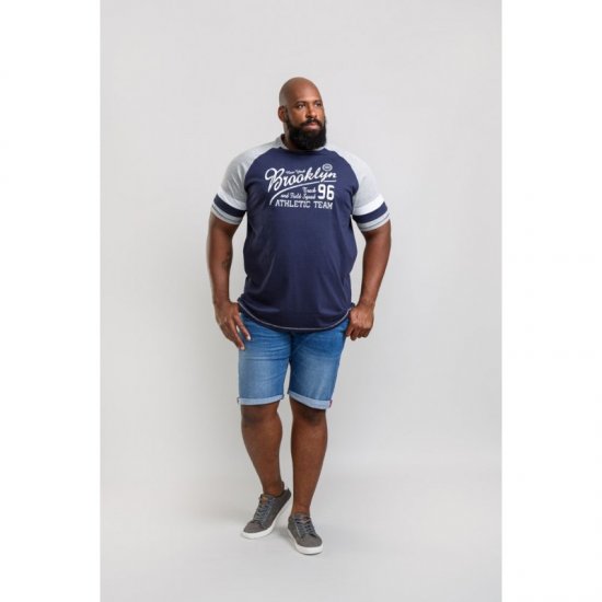 D555 Jones T-shirt Navy - Тениски - мъжки тениски големи размери