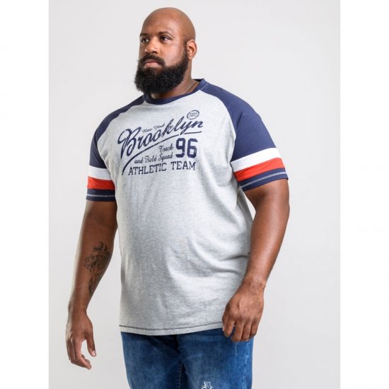 D555 Jones T-shirt Grey - Тениски - мъжки тениски големи размери