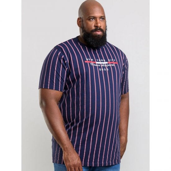 D555 Davis T-shirt Navy - Тениски - мъжки тениски големи размери