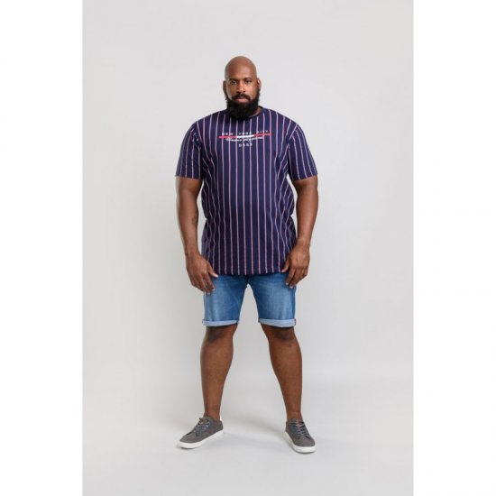 D555 Davis T-shirt Navy - Тениски - мъжки тениски големи размери