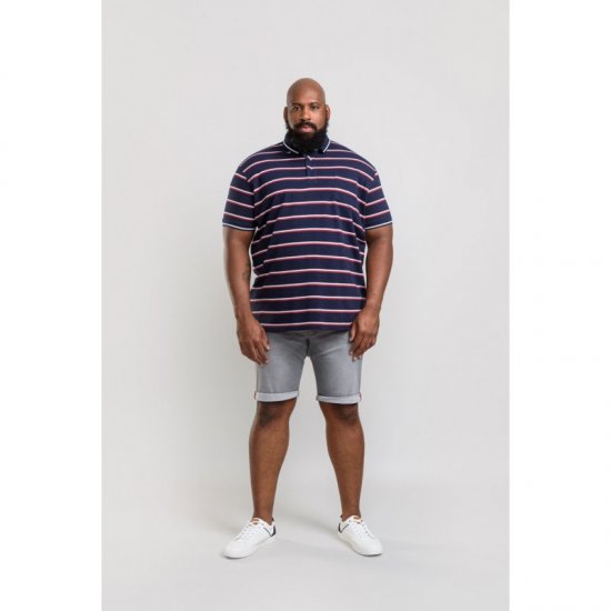 D555 Holmes Polo Navy - Поло тениски - мъжки тениски с яка големи размери