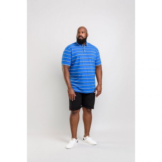 D555 Holmes Polo Blue - Поло тениски - мъжки тениски с яка големи размери