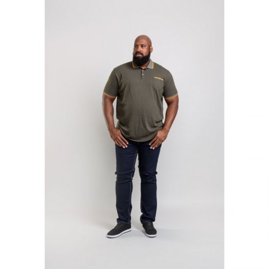 D555 Marshall Polo Khaki - Поло тениски - мъжки тениски с яка големи размери