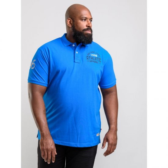 D555 Parker Polo Blue - Поло тениски - мъжки тениски с яка големи размери