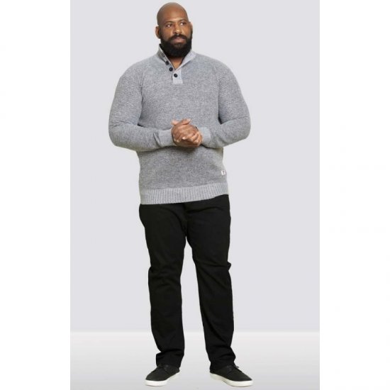 D555 Zane Sweater Grey - Суичъри & cуичъри с качулка - мъжки суичъри големи размери