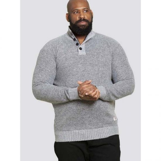 D555 Zane Sweater Grey - Суичъри & cуичъри с качулка - мъжки суичъри големи размери