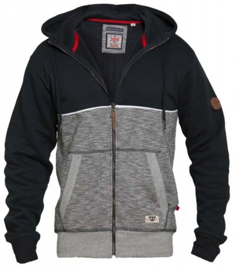 D555 Lamarsh Hoodie Navy - Суичъри & cуичъри с качулка - мъжки суичъри големи размери