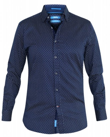 D555 Lavar Long Sleeve Diamond Printed Shirt - Ризи - мъжки ризи големи размери