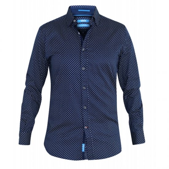 D555 Lavar Long Sleeve Diamond Printed Shirt - Ризи - мъжки ризи големи размери