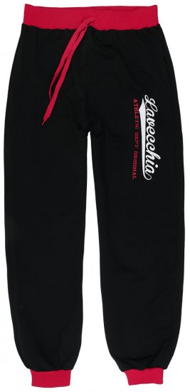 Lavecchia 2020 Sweatpants with Cuff Black/Red - Спортни панталони & Kъси панталони - мъжки спортни панталони големи размери
