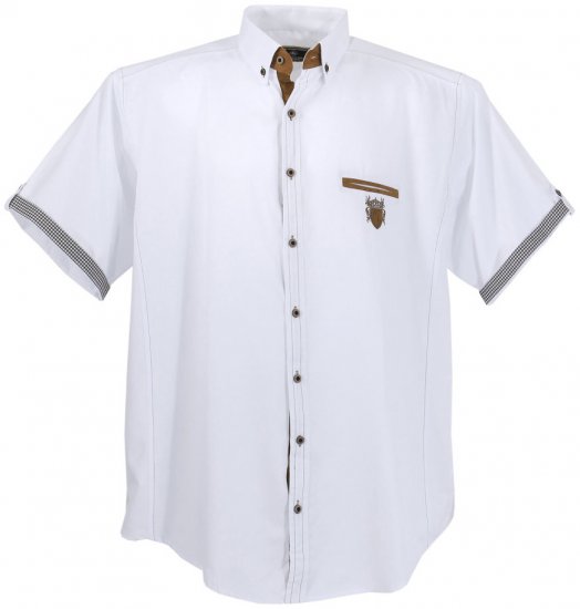 Lavecchia 1128 Short sleeve Shirt White - Ризи - мъжки ризи големи размери