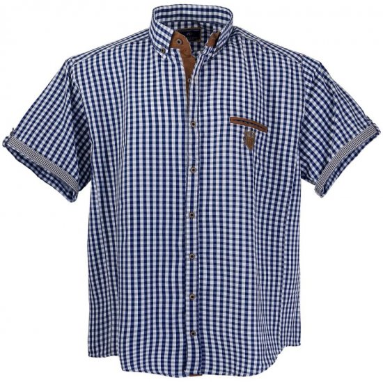 Lavecchia 1129 Short sleeve Shirt Jeansblue - Ризи - мъжки ризи големи размери