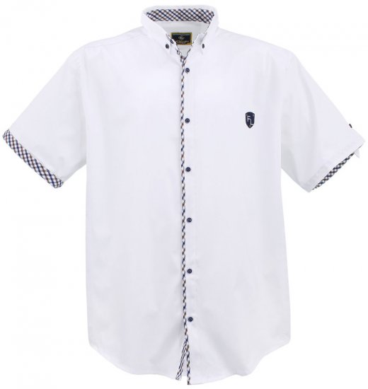 Lavecchia 9003A Short sleeve Shirt White - Ризи - мъжки ризи големи размери