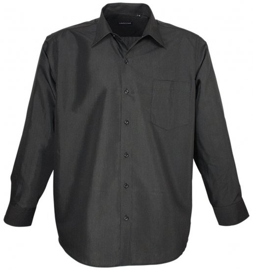 Lavecchia Classic Long Sleeve Shirt Black - Ризи - мъжки ризи големи размери