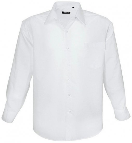 Lavecchia Classic Long Sleeve Shirt White - Ризи - мъжки ризи големи размери