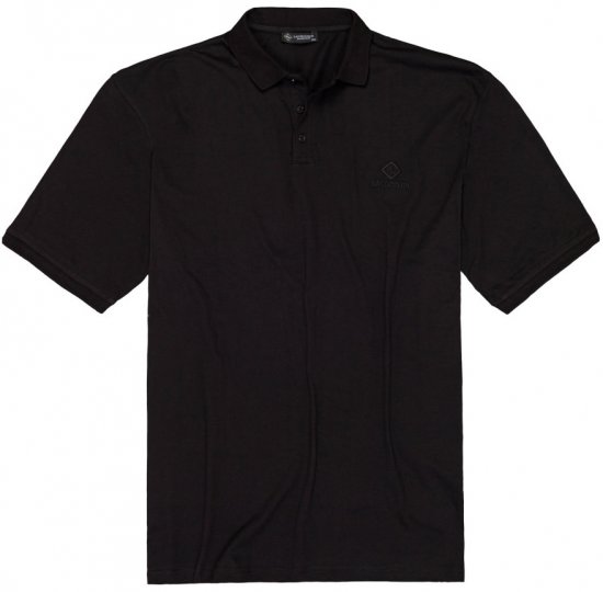 Lavecchia 1000 Pique Polo Black - Поло тениски - мъжки тениски с яка големи размери