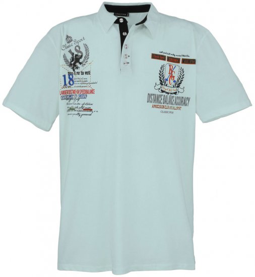 Lavecchia 2038 Printed Jersey Poloshirt Mint - Поло тениски - мъжки тениски с яка големи размери
