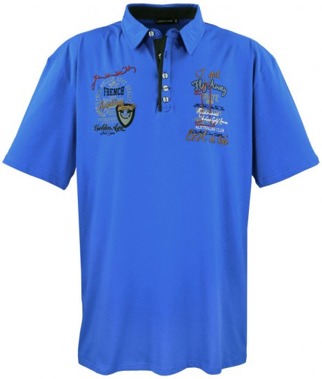 Lavecchia 3101 Printed Jersey Poloshirt Royal Blue - Поло тениски - мъжки тениски с яка големи размери