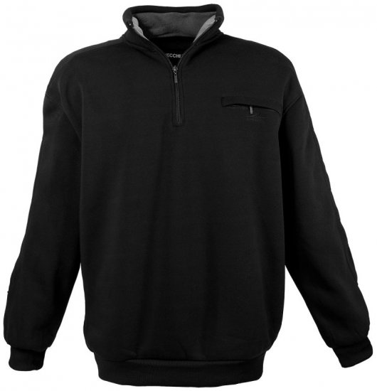 Lavecchia 2100 Half-zip Sweatshirt Black - Суичъри & cуичъри с качулка - мъжки суичъри големи размери