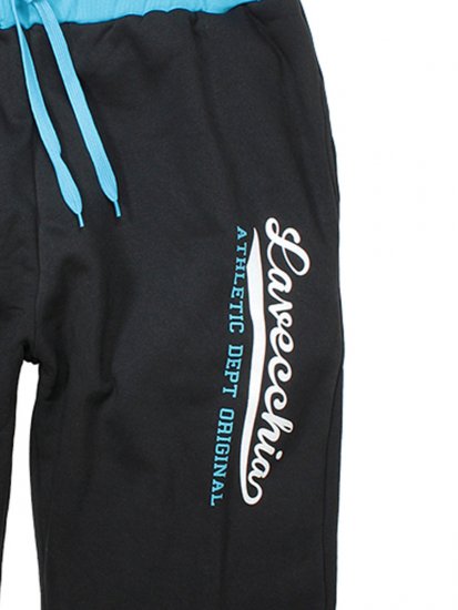 Lavecchia 2017 Sweatshorts Black/Turquoise - Спортни панталони & Kъси панталони - мъжки спортни панталони големи размери