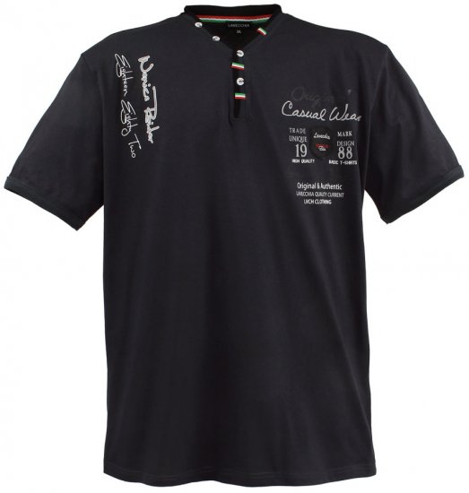 Lavecchia 2042 Printed T-shirt Charcoal - Тениски - мъжки тениски големи размери