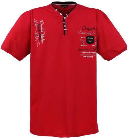 Lavecchia 2042 Printed T-shirt Red - Тениски - мъжки тениски големи размери