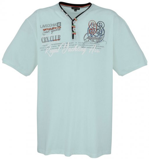 Lavecchia 608 Printed T-shirt Mint - Тениски - мъжки тениски големи размери