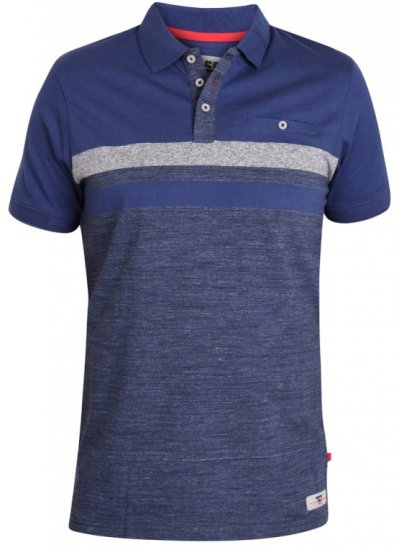 D555 Lawson Polo Navy - Поло тениски - мъжки тениски с яка големи размери