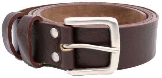 D555 Liam Hand Crafted Real Leather Belt, 3,7cm - Колани - мъжки колани големи размери