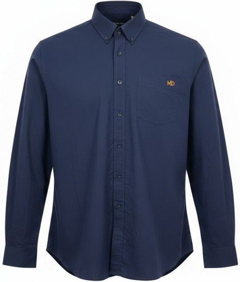 Motley Denim Lisbon Long Sleeve Shirt Navy - Ризи - мъжки ризи големи размери