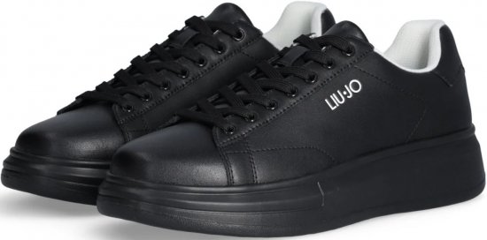Liu Jo Big 01 Leather Sneakers Black/Black - Мъжки oбувки 40-52 - 