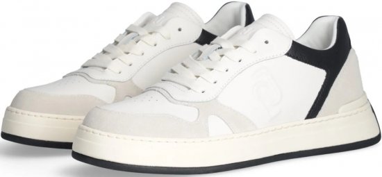 Liu Jo Boy 01 Leather/Suede Sneakers White/Black - Мъжки oбувки 40-52 - 