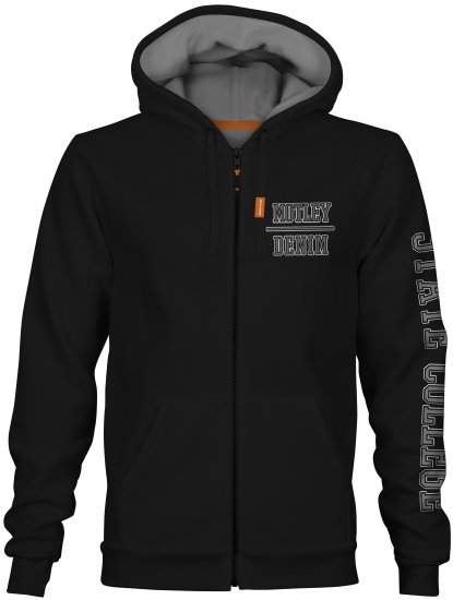 Motley Denim Lyon Hoodie Black - Суичъри & cуичъри с качулка - мъжки суичъри големи размери